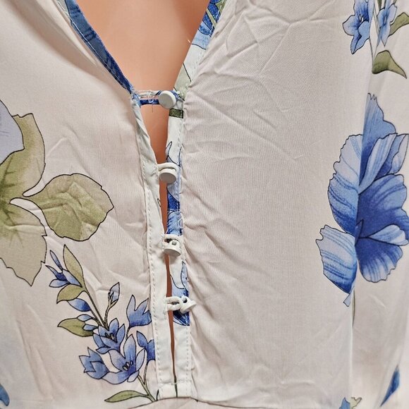 Alice McCall Floral Midi Dress Women Size 6 White Side Zip - Picture 7 of 15